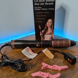 1.6" Round Brush Blow Dryer - Salon Quality at Home!